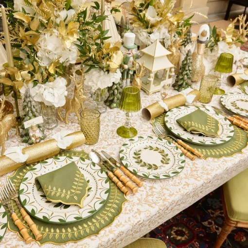 Mrs. Alice Josephine Olive & Gold Garland Dinner Plate< Dinner Plates