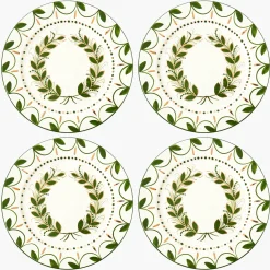 Mrs. Alice Josephine Olive & Gold Garland Dinner Plate< Dinner Plates