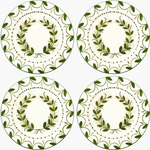 Mrs. Alice Josephine Olive & Gold Garland Dinner Plate< Dinner Plates
