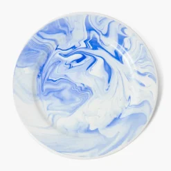 Mrs. Alice Julia Blue Marbled Dinner Plate< Summer Crockery | Dinner Plates