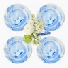 Mrs. Alice Julia Blue Marbled Starter Plate (Set of 4)< Summer Crockery | Starter Plates