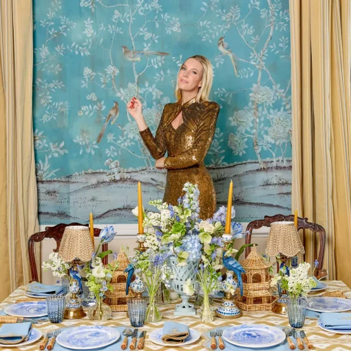 Mrs. Alice Julia Blue Marbled Starter Plate< Summer Crockery | Starter Plates