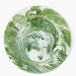 Mrs. Alice Julia Green Marbled Dinner Plate< Summer Crockery | Dinner Plates
