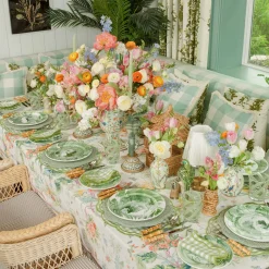 Mrs. Alice Julia Green Marbled Dinner Plates (Set of 4)< Summer Crockery | Dinner Plates