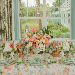 Mrs. Alice Julia Green Marbled Dinner Plates (Set of 4)< Summer Crockery | Dinner Plates