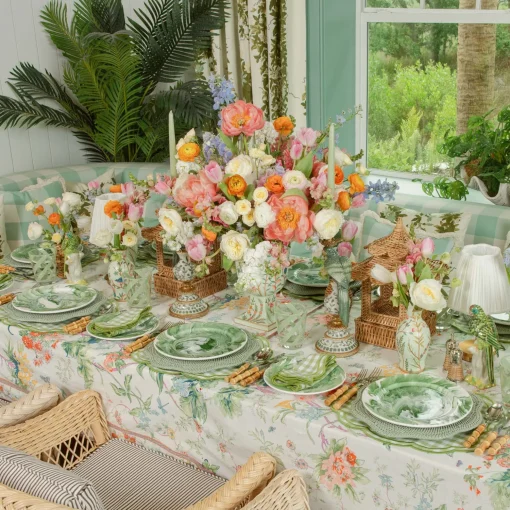 Mrs. Alice Julia Green Marbled Dinner & Starter Plates (Set of 8)< Summer Crockery | Crockery Sets