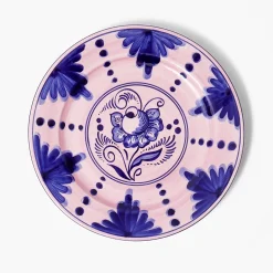 Mrs. Alice Kamari Pink & Blue Dinner Plate< Dinner Plates