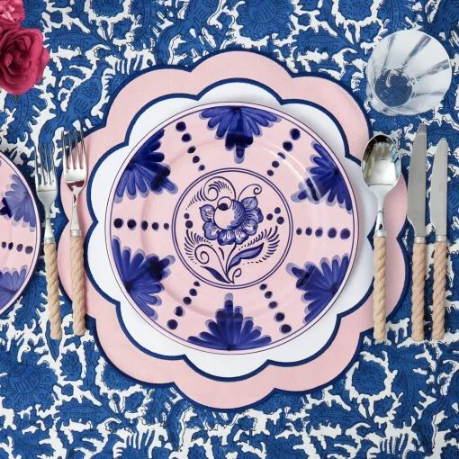 Mrs. Alice Kamari Pink & Blue Dinner Plate< Dinner Plates