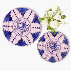 Mrs. Alice Kamari Pink & Blue Starter Plate< Starter Plates