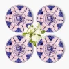 Mrs. Alice Kamari Pink & Blue Starter Plates (Set of 4)< Starter Plates | Crockery Sets