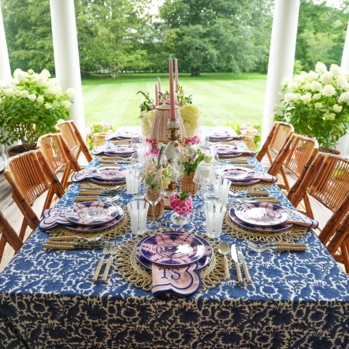 Mrs. Alice Kamari Pink & Blue Starter Plates (Set of 4)< Starter Plates | Crockery Sets
