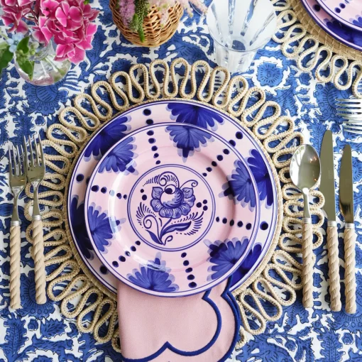 Mrs. Alice Kamari Pink & Blue Starter Plates (Set of 4)< Starter Plates | Crockery Sets