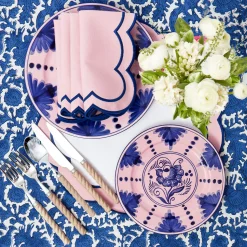 Mrs. Alice Kamari Pink & Blue Starter Plates (Set of 4)< Starter Plates | Crockery Sets