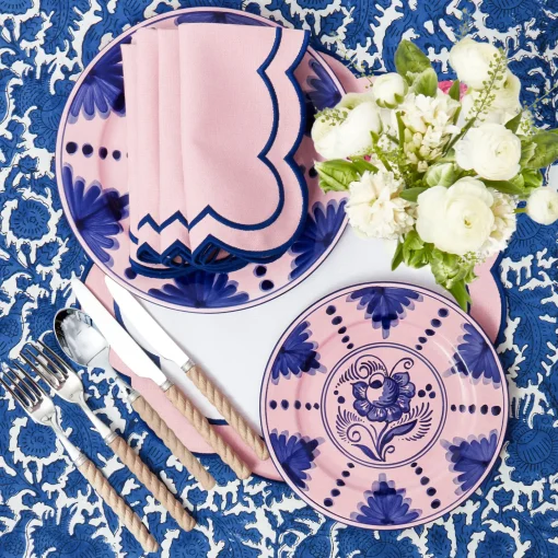 Mrs. Alice Kamari Pink & Blue Starter Plates (Set of 4)< Starter Plates | Crockery Sets