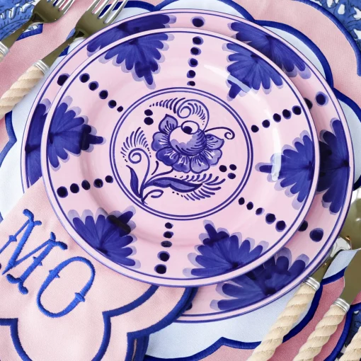 Mrs. Alice Kamari Pink & Blue Starter Plates (Set of 4)< Starter Plates | Crockery Sets