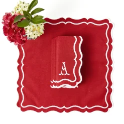 Mrs. Alice Katherine Berry Red Napkins (Set of 4)< Napkins | Mrs. Alice Monogram