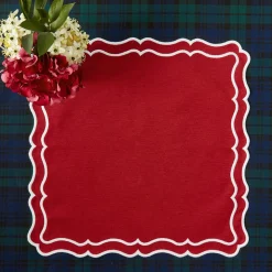 Mrs. Alice Katherine Berry Red Napkins (Set of 4)< Napkins | Mrs. Alice Monogram