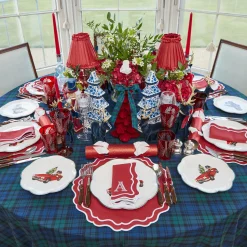 Mrs. Alice Katherine Berry Red Placemats & Napkins (Set of 4)< Table Linen Sets | Mrs. Alice Monogram