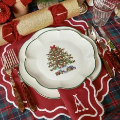 Mrs. Alice Katherine Berry Red Placemats & Napkins (Set of 4)< Table Linen Sets | Mrs. Alice Monogram