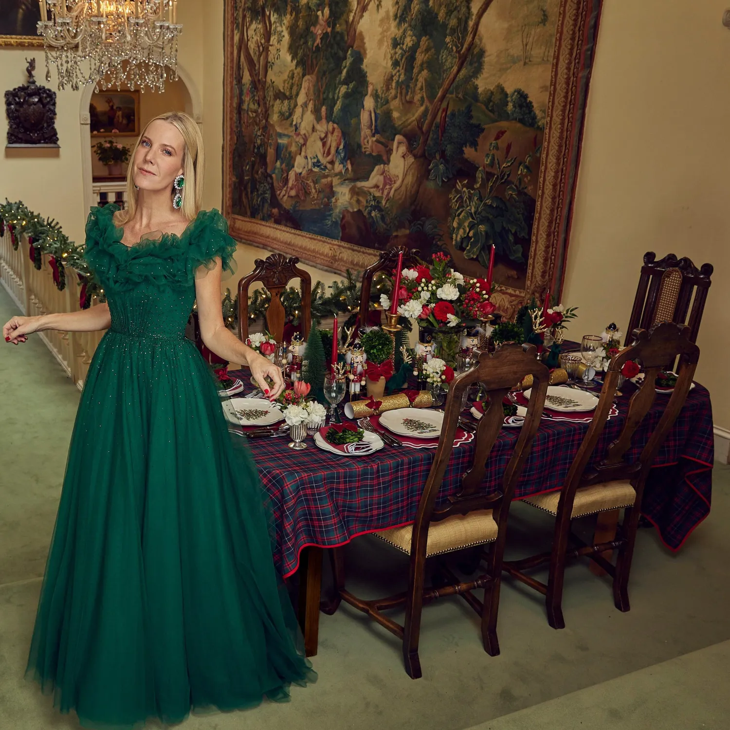 Mrs. Alice Katherine Berry Red Placemats & Napkins (Set of 4)< Table Linen Sets | Mrs. Alice Monogram