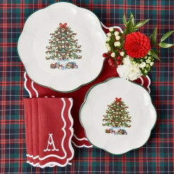 Mrs. Alice Katherine Berry Red Placemats & Napkins (Set of 4)< Table Linen Sets | Mrs. Alice Monogram