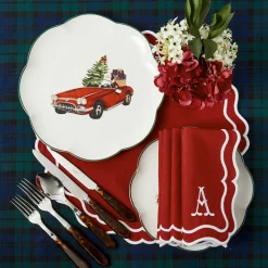 Mrs. Alice Katherine Berry Red Placemats & Napkins (Set of 4)< Table Linen Sets | Mrs. Alice Monogram
