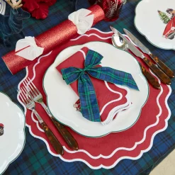 Mrs. Alice Katherine Berry Red Placemats & Napkins (Set of 4)< Table Linen Sets | Mrs. Alice Monogram