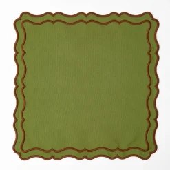 Mrs. Alice Katherine Green & Chocolate Napkins (Set of 4)< Napkins | Mrs. Alice Monogram