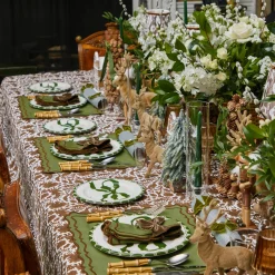 Mrs. Alice Katherine Green & Chocolate Napkins (Set of 4)< Napkins | Mrs. Alice Monogram