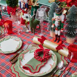 Mrs. Alice Katherine Green & Red Napkins (Set of 4)< Napkins | Mrs. Alice Monogram