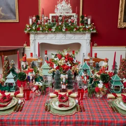 Mrs. Alice Katherine Green & Red Placemats & Napkins (Set of 4)< Table Linen Sets | Mrs. Alice Monogram