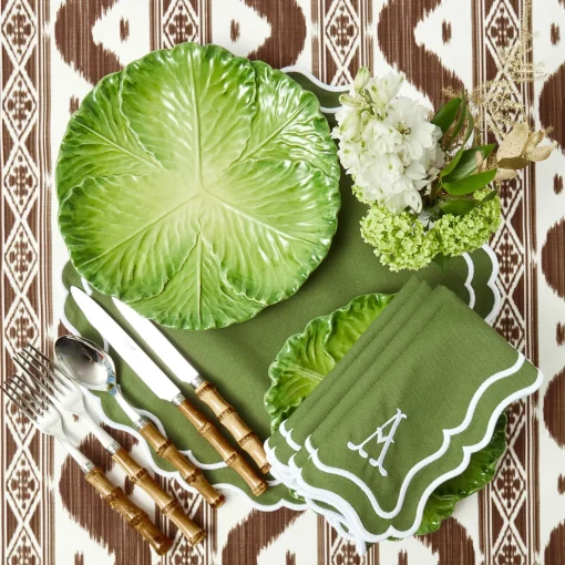 Mrs. Alice Katherine Green Napkins (Set of 4)< Napkins | Mrs. Alice Monogram