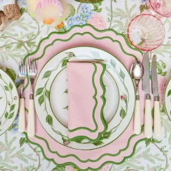 Mrs. Alice Katherine Pink & Green Napkins (Set of 4)< Napkins | Mrs. Alice Monogram