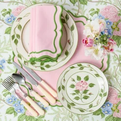 Mrs. Alice Katherine Pink & Green Placemats & Napkins (Set of 4)< Table Linen Sets | Mrs. Alice Monogram