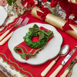 Mrs. Alice Katherine Red & Green Napkins (Set of 4)< Napkins | Mrs. Alice Monogram