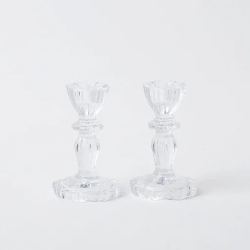 Mrs. Alice Lace Edge Candle Holders (Pair)< Candle Holders