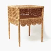 Mrs. Alice Lara Rattan Scalloped Bedside Table< Furniture | Furniture