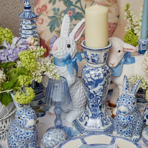 Mrs. Alice Large Chinoiserie Candle Holder< Candle Holders