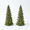 Mrs. Alice Large Emerald Glass Christmas Tree (Pair)< Christmas Decorations