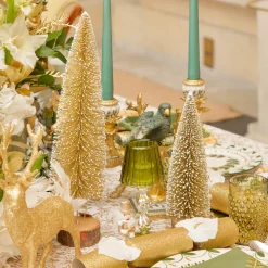 Mrs. Alice Large Gold Glitter Tree (Pair)< Christmas Decorations