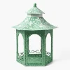 Mrs. Alice Large Green Rattan Chinoiserie Pagoda Lantern< Spring Decorations | Pagodas & Lanterns