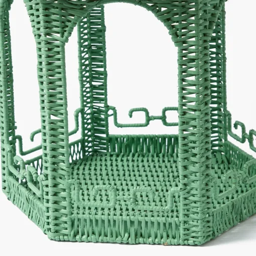 Mrs. Alice Large Green Rattan Chinoiserie Pagoda Lantern< Spring Decorations | Pagodas & Lanterns