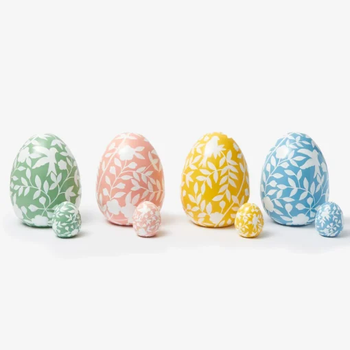 Mrs. Alice Large Yellow Floral Tole Egg< Spring Decorations