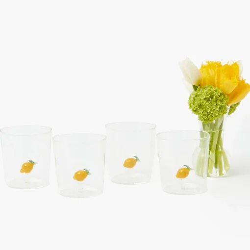 Mrs. Alice Lemon Glasses (Set of 4)< Summer Glassware | Glasses