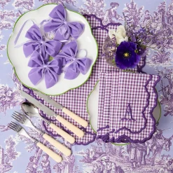 Mrs. Alice Lilac Velvet Napkin Bows (Set of 4)< Napkin Rings & Bows