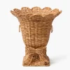 Mrs. Alice Liliana Bow Scalloped Rattan Urn< Vases | Vases & Planters