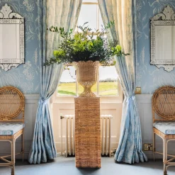 Mrs. Alice Liliana Scalloped Rattan Urn< Vases | Vases & Planters
