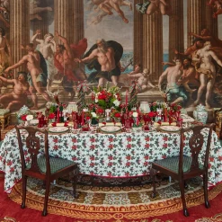 Mrs. Alice Lily Green & Red Placemats & Napkins (Set of 4)< Table Linen Sets | Mrs. Alice Monogram
