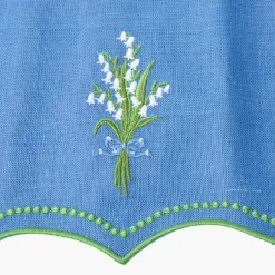 Mrs. Alice Lily of the Valley Blue Linen Napkins (Set of 4)< Summer Table Linen | Napkins