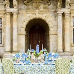 Mrs. Alice Lily of the Valley Blue Linen Napkins (Set of 4)< Summer Table Linen | Napkins